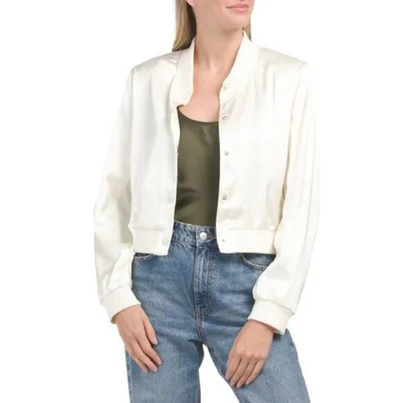 Rachel Zoe Jackets & Blazers - Rachel Zoe Satin Bomber Jacket